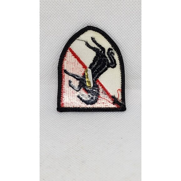 Stallion Shield Patch – Black, Red, and White Hat or Lapel Accessory - Picture 5 of 7